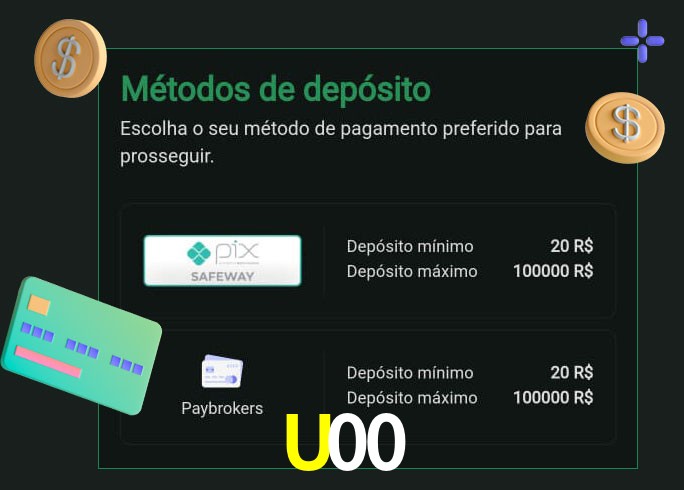O cassino U00 oferece uma grande variedade de métodos de pagamento